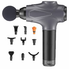 Dark Silver 12.6V Massage Gun with 10 Heads